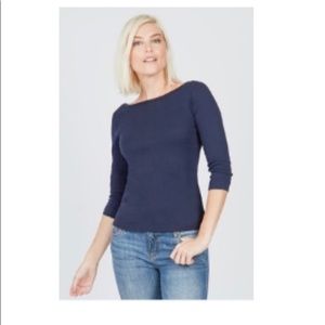Three Dots 3/4 Sleeve Top